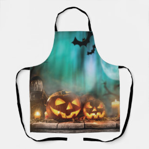 Tablier Citrouilles d'Halloween et chauves-souris