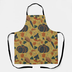 Tablier Citrouilles et carottes motif sans soudure