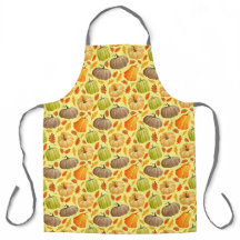 Citrouilles Motif Aquarelle Feuilles D'automne