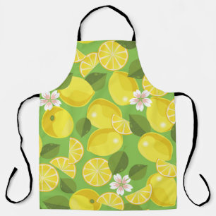Tablier Citrus citron sans soudure arrière - plan motif
