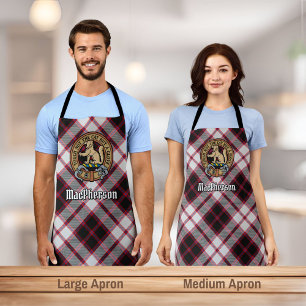 Tablier Clan MacPherson Crest sur la chasse Tartan Apron