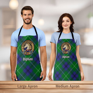 Tablier Clan Oliphant Crest sur Tartan Apron