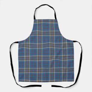 Tablier Clan Plaid Thompson gris bleu Check Tartan