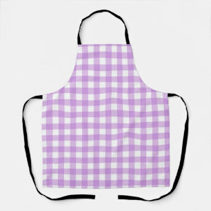 Tablier Classic En vichy Vérifier Plaid Motif Lilac
