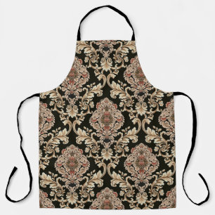 Tablier classique damask jacquard motif avec cadre abstrai