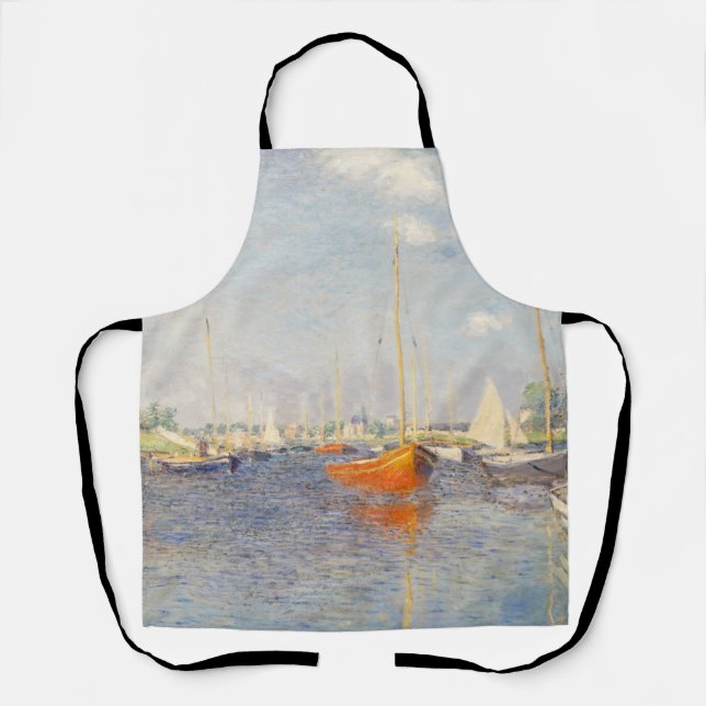 Tablier Claude Monet. Bateaux rouges, Argenteuil (Recto)
