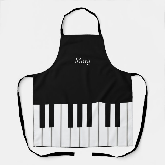 Tablier Clavier de piano classique Musique personnalisée L (Recto)