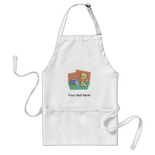 Tablier Clipart de cuvette de chat et de poissons