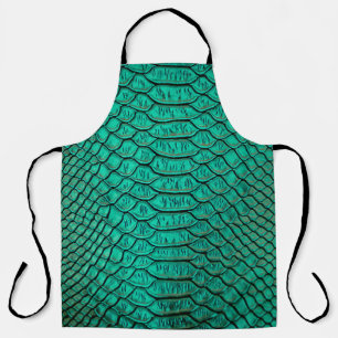 Tablier Closeup de peau de serpent de luxe vert