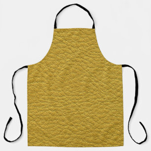Tablier Closeup en cuir jaune