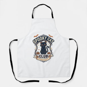 Tablier Club Chat Hanté Chat Halloween Chat Hanté Vintage