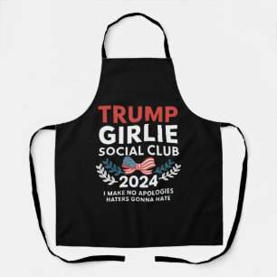 Tablier Club Social Coquette Trump Fille Ruban Élection 