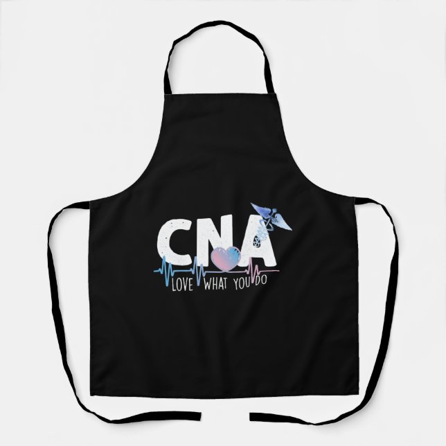 Tablier CNA Love What You Do Heartbeat Certified Nursing (Recto)