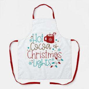 Tablier Coca chaud et films de Noël Typographie moderne