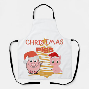 Tablier Cochons de Noël mignons