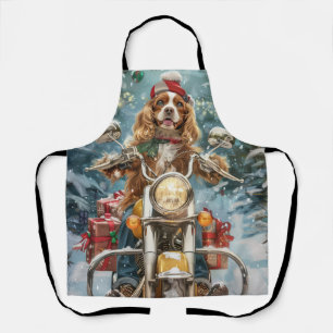 Tablier Cocker Spaniel Chien équitation Moto Noël