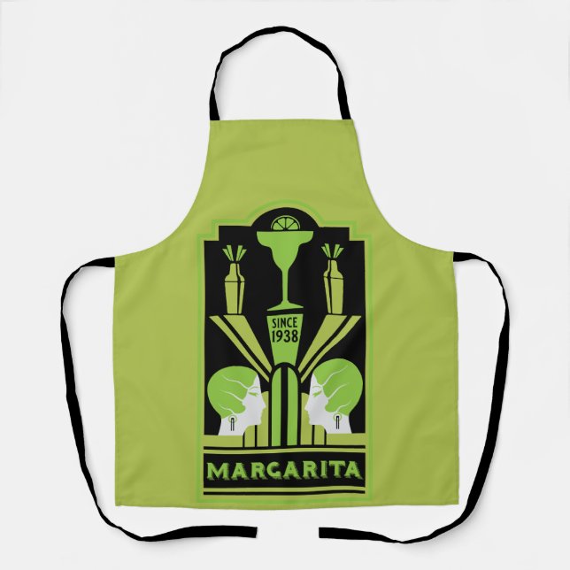 Tablier Cocktail Margarita Art Déco (Recto)