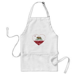 Tablier Coeur d'amour de République de la Californie