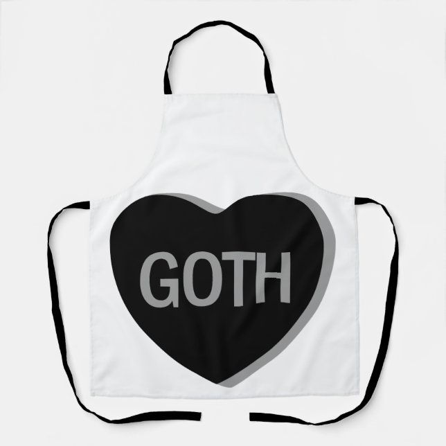 Tablier Coeur de bonbons - Goth (Recto)