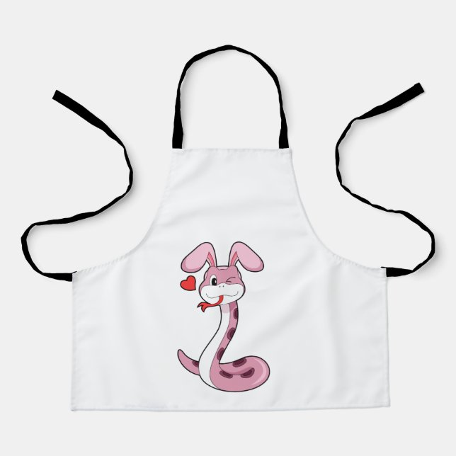 Tablier Coeur de lapin serpent (Recto)