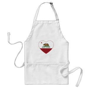 Tablier coeur de Malibu de drapeau de la Californie