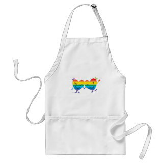 Tablier Coeur gallons d'arc-en-ciel