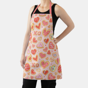Tablier Coeur lunatique Conception de cookies dans les ton