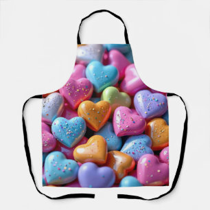 Tablier Cœurs Amoureux de Bonbons Colorés