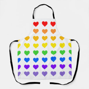 Tablier Coeurs arc-en-ciel