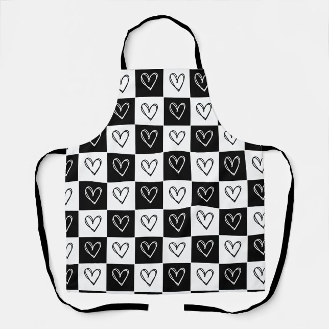 Tablier Cœurs Damier (Recto)