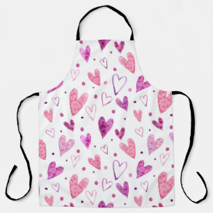 Tablier Coeurs et Pois roses : Plaisir romantique.