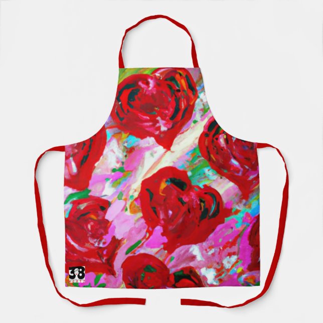Tablier Coeurs roses (Recto)