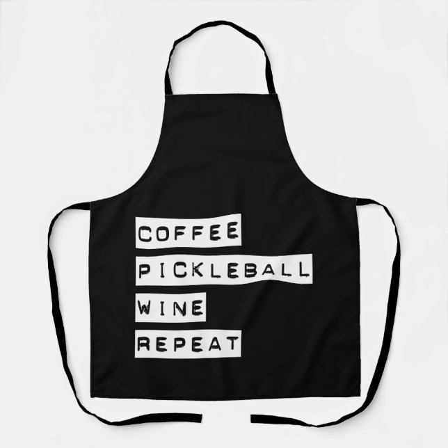 Tablier Coffee Pickleball Wine Repeate (Recto)