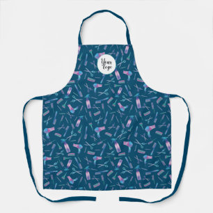 Tablier Coiffeur d'aquarelle personnalisé