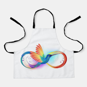 Tablier Colibri arc-en-ciel avec symbole Infinity