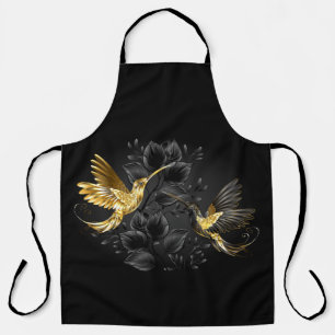 Tablier Colibri noir et or