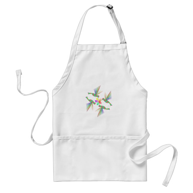 Tablier Colibris Arc-En-Ciel Embrasser Une Fleur (Devant)