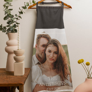 Tablier Collage de couple moderne photo et cadeau familial