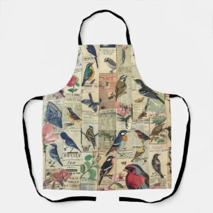 Tablier Collage de papier rustique Vintage (5)