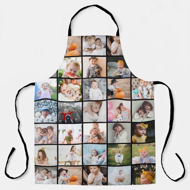 Tablier Collage moderne simple de 29 photos grand (Recto)