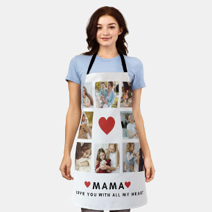 Tablier Collage Photo Maman We Love You Best Mother Cadeau