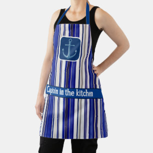 Tablier Collection été tendance Marine Blue Boat Stripes