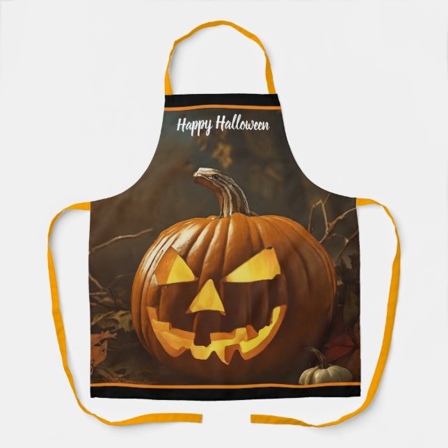 Tablier Collection Halloween grand Citrouille (Recto)