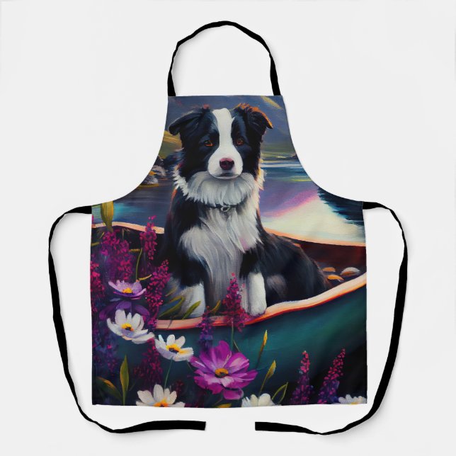 Tablier Collie frontalier sur une pagaie : une aventure Pi (Recto)