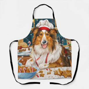 Tablier Collie Holiday Baking : Festive Christmas