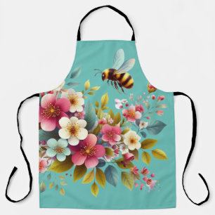 Tablier Coloré, Abeille printanière/florale
