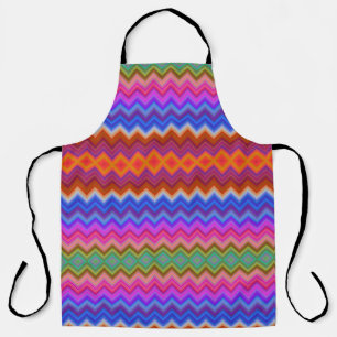 Tablier coloré avec un motif zigzag vibrant 
