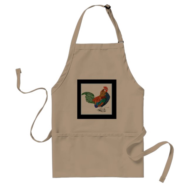 Tablier coloré de coq (Devant)