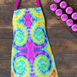 Tablier Coloré Teint Hippie Trippie Apron Personnalisé