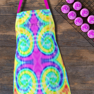 Tablier Coloré Teint Hippie Trippie Apron Personnalisé